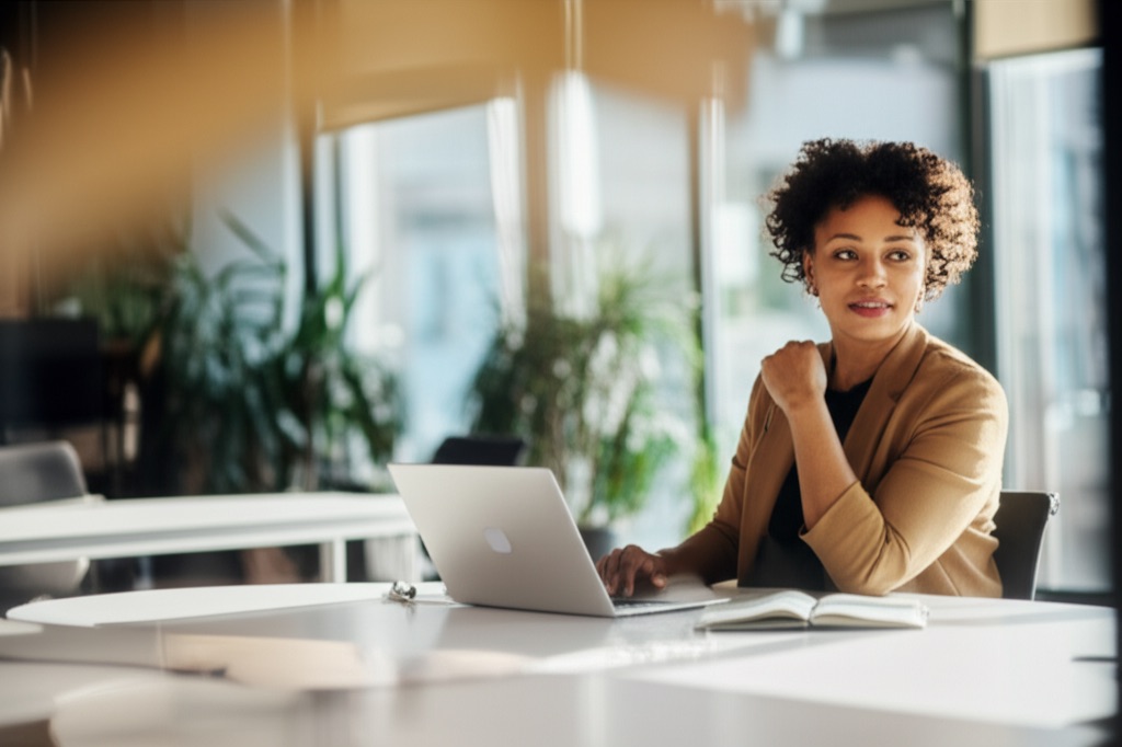 Business coach working with clients